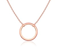 Rose Gold Plated Plain Ring Shaped Necklaces SPE-727-RO-GP